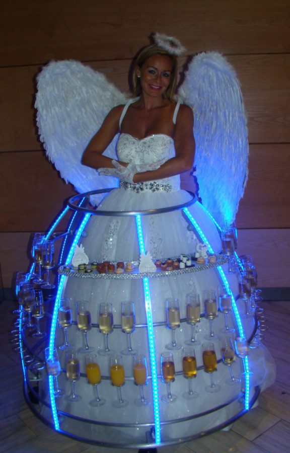 Robe à champagne ange avec des pieces cocktail - Agence Butterfly